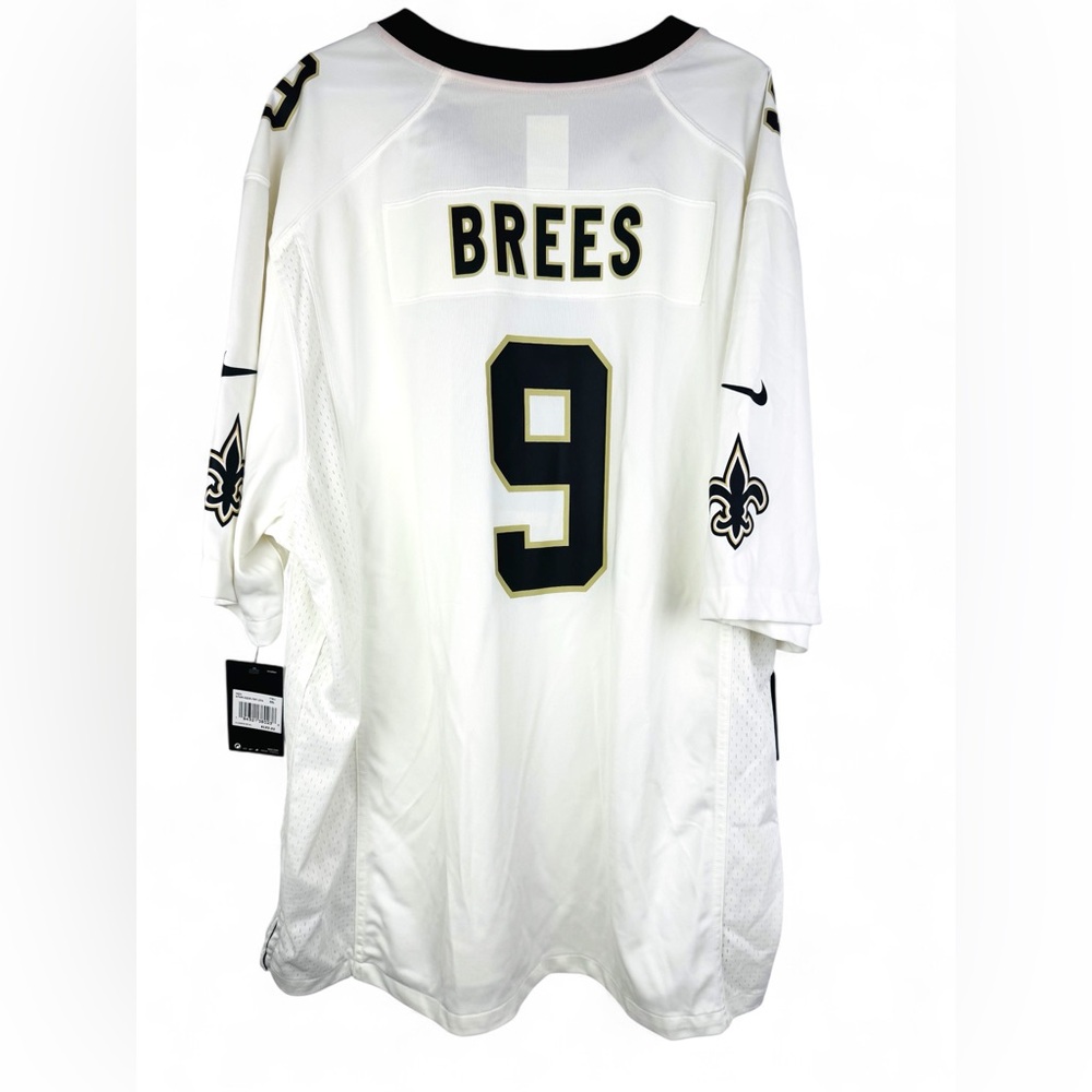 NIKE On Field Drew Brees #9 White Jersey New Orleans Saints NFL Football SZ 3XL